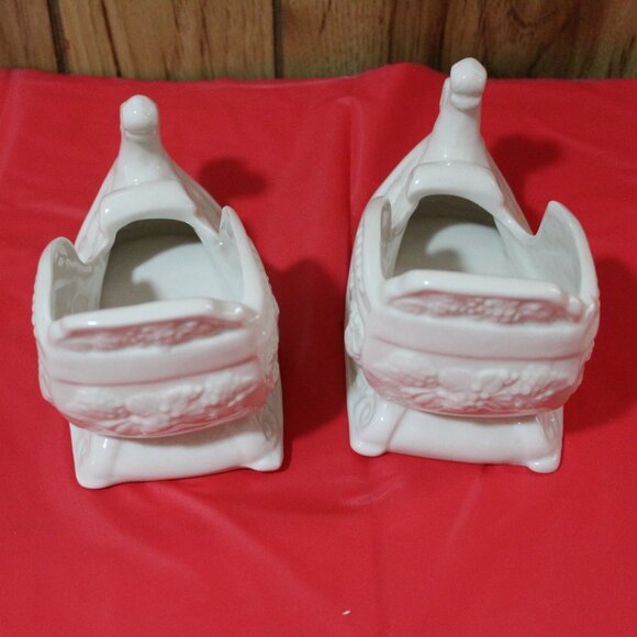 Porcelain Sleigh Holders Set of 2 - Picture 3 of 5
